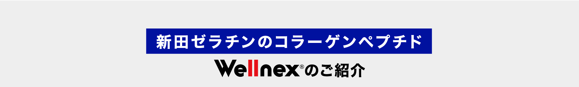 新田ゼラチンのコラーゲンペプチ Wellnex のご紹介